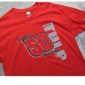 Heath Tulp Racing #50 T-Shirt Men's XL Red Short Sleeve USRA Dirt Track Racing